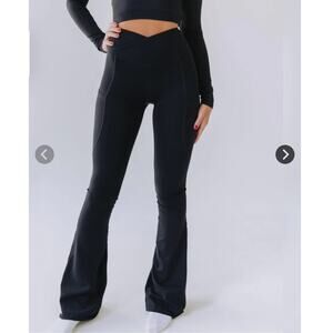 Sky dolls Tall Flare Pants black large NWOT
